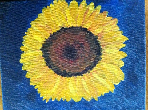 Acrylic sunflower