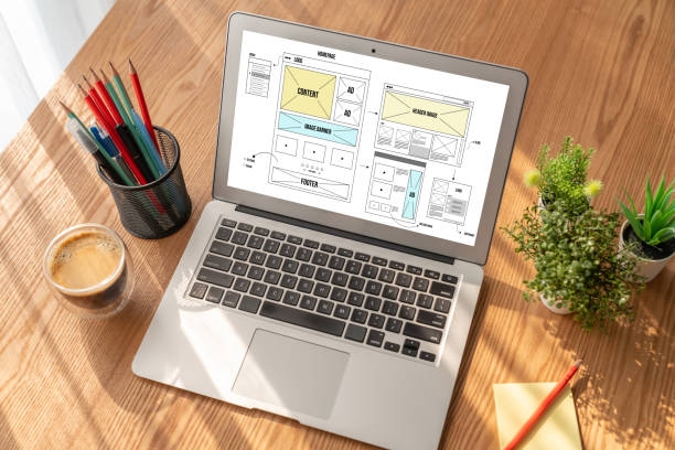 istock Website design software provide modish template for online retail business 1483920502