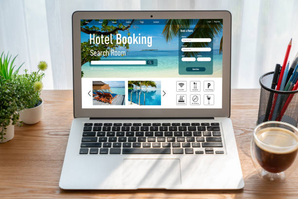 istock Online hotel accommodation booking website provide modish reservation system 1483923499
