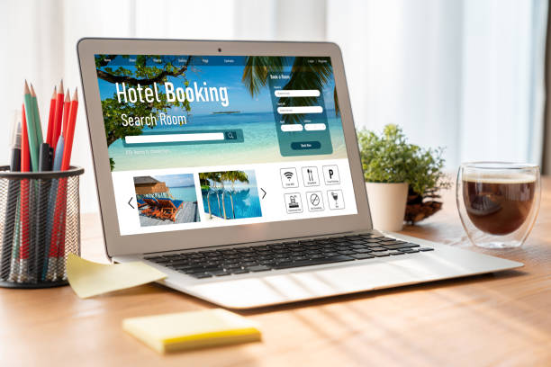 istock Online hotel accommodation booking website provide modish reservation system 1483923531
