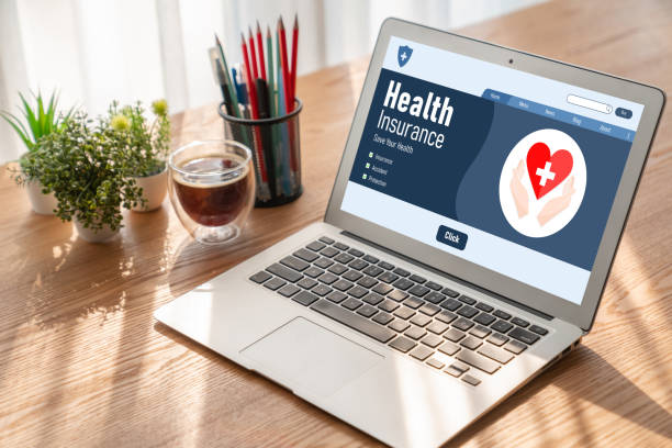 istock Health insurance web site modish registration system 1483923776