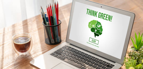 istock Green business transformation for modish corporate business 1483924739
