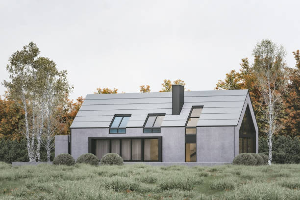 Modern European house with garden