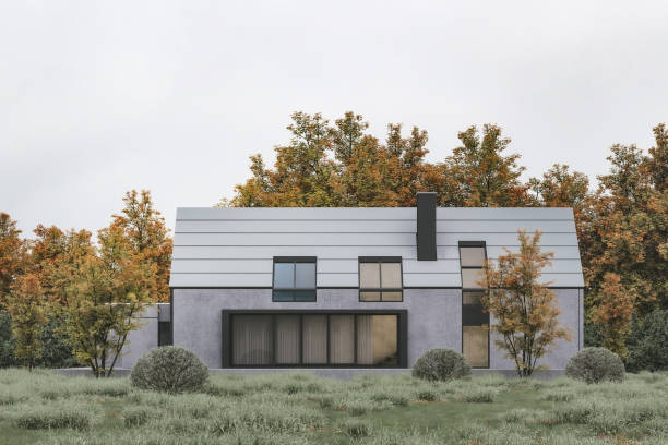 istock Modern European house with garden 1483925053