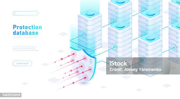 Protection Database Concept Stock Illustration - Download Image Now ...