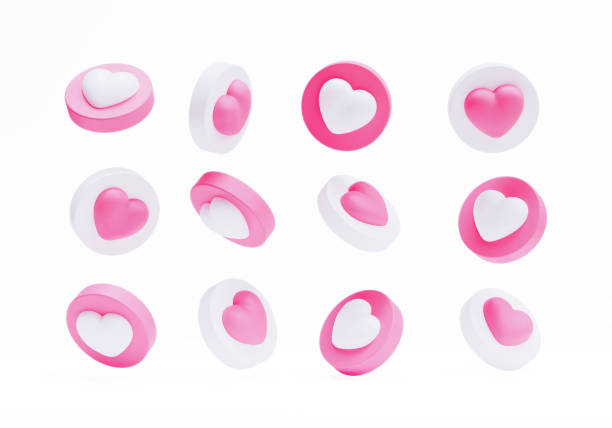istock Heart Shaped Like Buttons On White Background 1483926965
