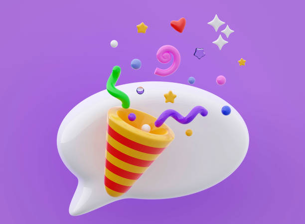 istock 3d poppers wedding with flying confetti for party 1483933714