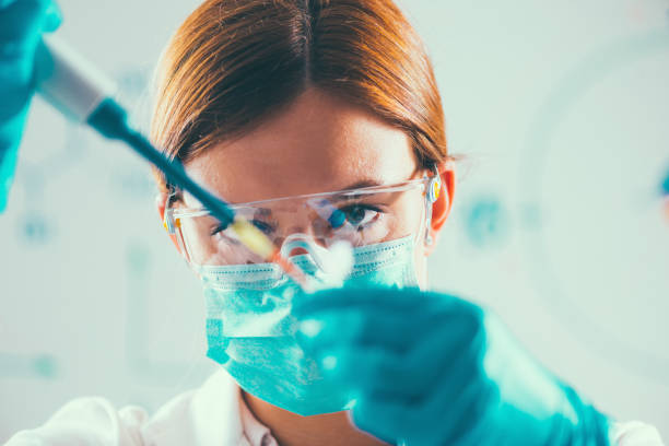 istock Biotechnology. Female scientist working in laboratory 1483937314