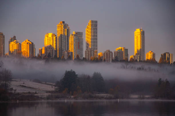 Downtown view of Vancouver and Stanley Park from North Vancouver, British Columbia