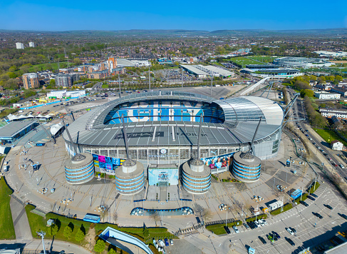 Manchester, United Kingdom. 04.20.2023 Manchester City, Etihad Stadium. Aerial Image. 20th April 2023.
