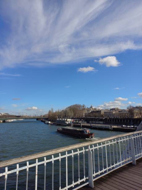 istock Boat on the Seine River. 1483939950