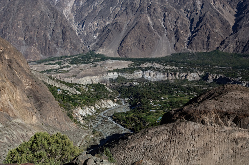 Scenery on the way to Rakaposhi mountain in Northern Pakistan