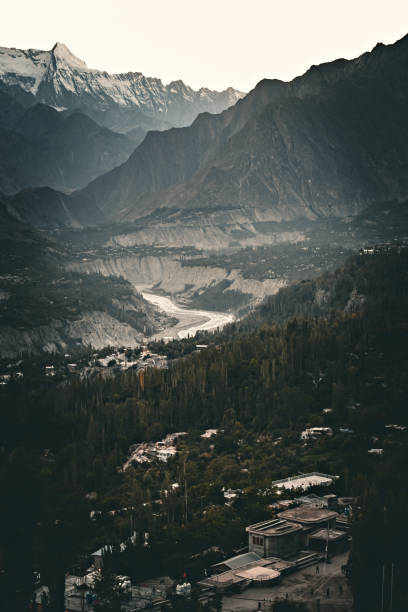 Mountain scenery from Karimabad castle in Pakistan Mountain scenery from Karimabad castle in Pakistan karakoram range stock pictures, royalty-free photos & images