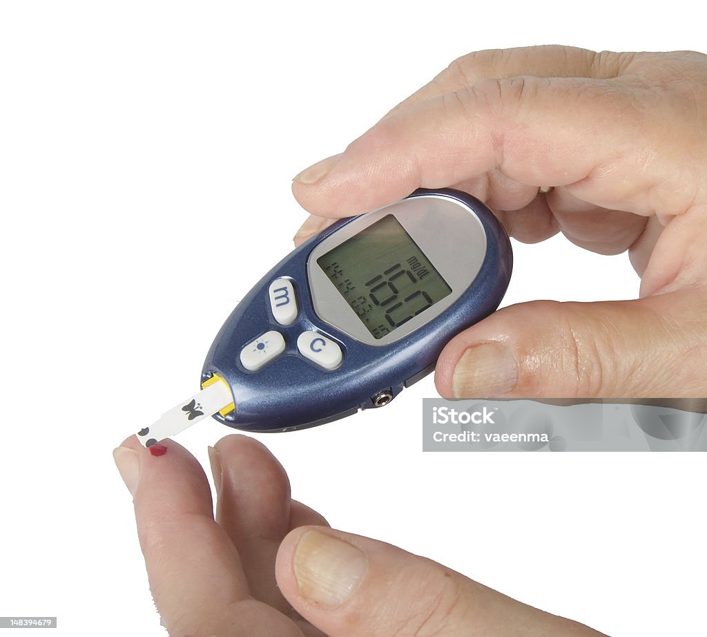 Medidor de glicose em Casa - Royalty-free Diabetes Foto de stock