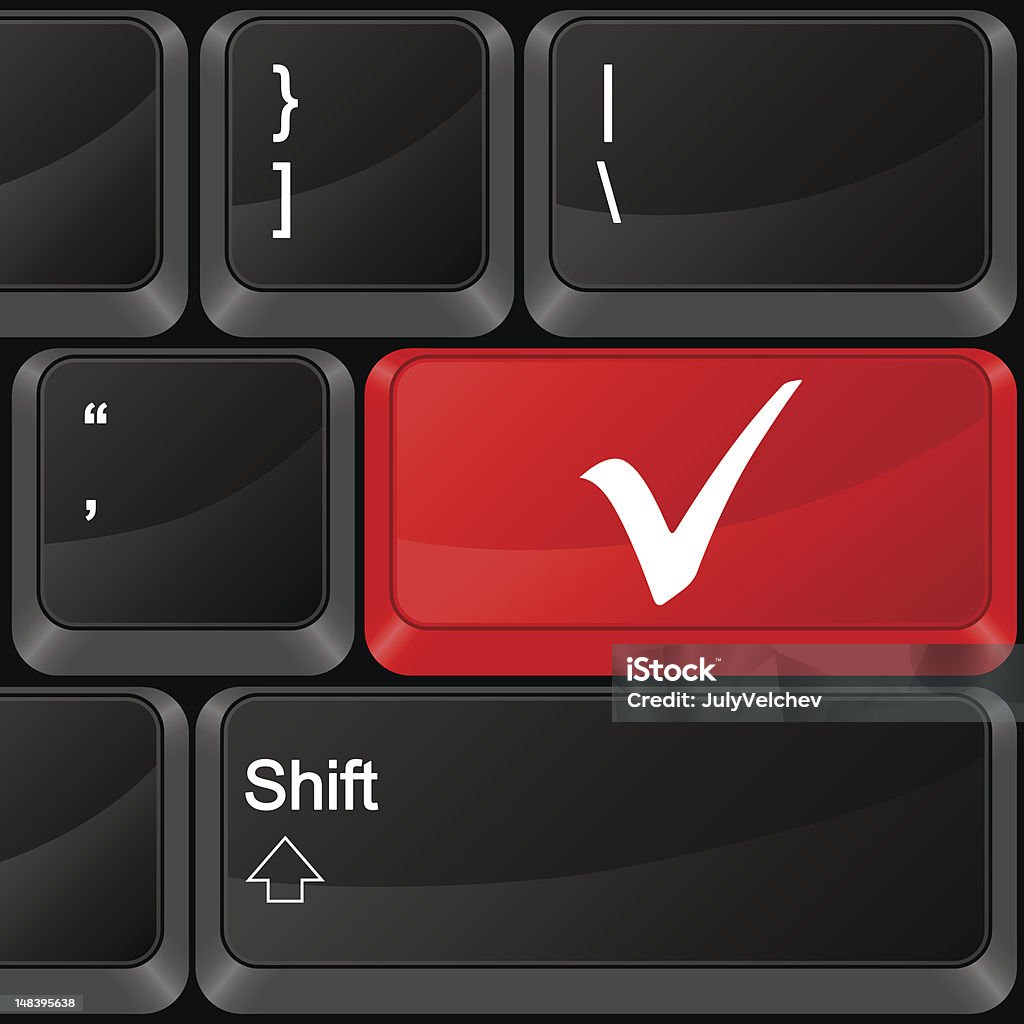 Check Computer Symbol Computer Button Check Symbol Stock Illustration - Download Image Now ...