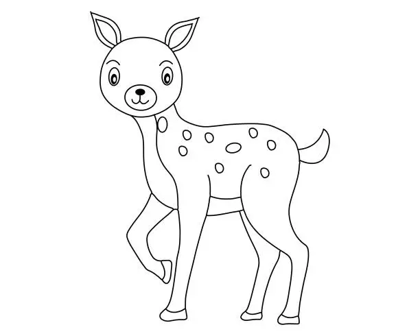 Vector illustration of Fawn coloring