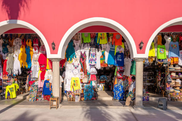 Costa Maya, Mexico - March 3, 2023: Sights and views of the facilities at the Costa Maya cruise terminal.
