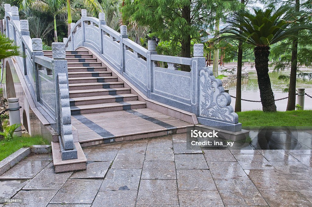 stone  Arch  bridge chinese  stone  Arch  bridge  in  garden Arch - Architectural Feature Stock Photo