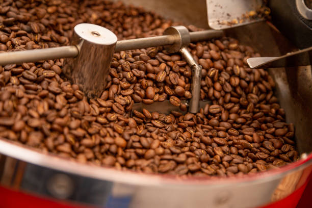istock Roasted coffee beans background  colombian coffe rought coffee 1483982034