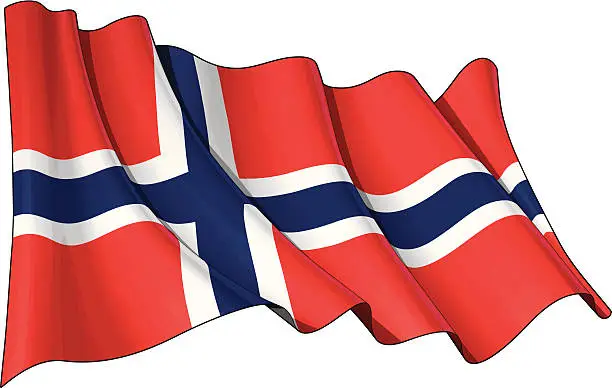 Vector illustration of Flag of Norway