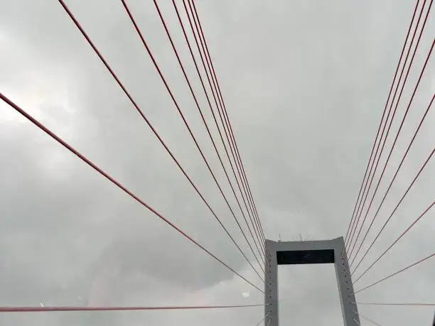 Suramadu Bridge with cloudy sky