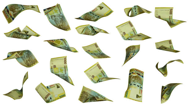 istock 3D rendering of Albanian lek notes flying in different angles and orientations isolated on white background 1483985573