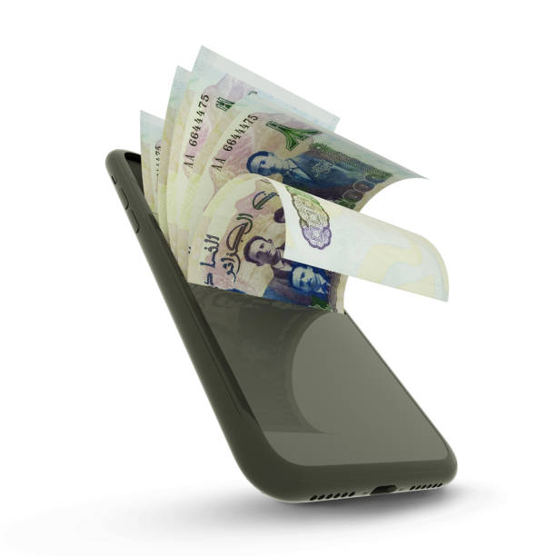 istock 3D rending of 2000 Algerian Dinar notes inside a mobile phone isolated on white background 1483987640