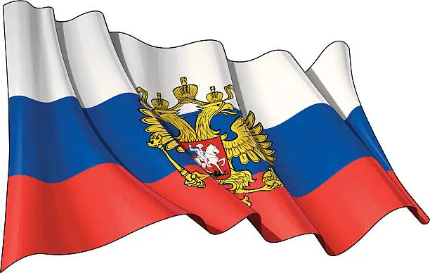 Vector illustration of Flag of Russia