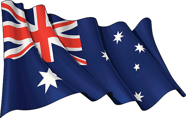 флаг австралии - australian flag stock illustrations