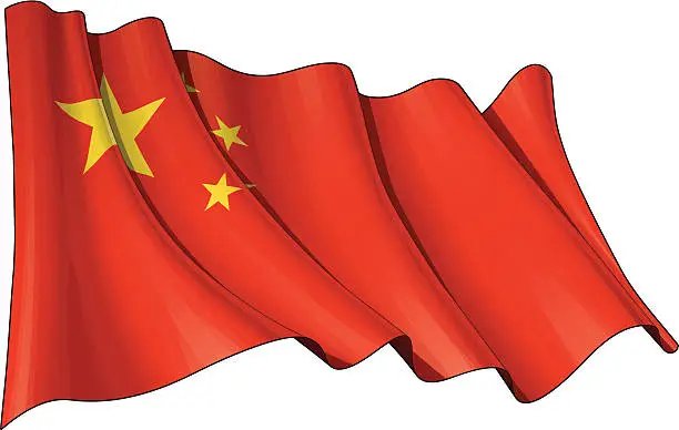 Vector illustration of Flag of China