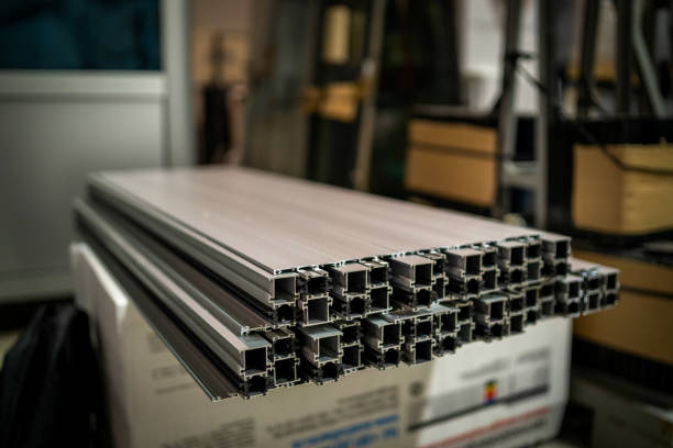 istock Steel profile on a warehouse rack 1484016624