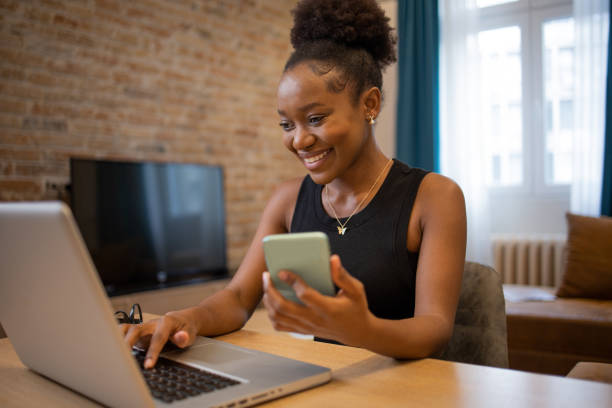 istock Young woman working from home 1484017787