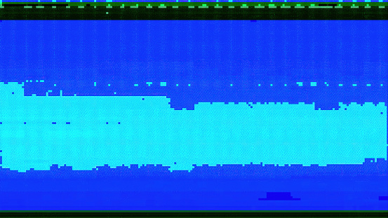Pixel noise glitch background. Matrix damage. Cyan blue color digital static computer distortion 8-bit artifacts abstract grain texture illustration.