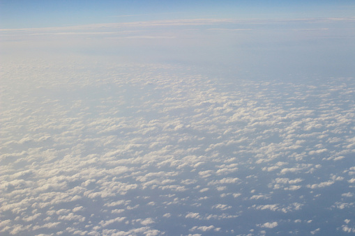 the Cloud formations seen from the plane