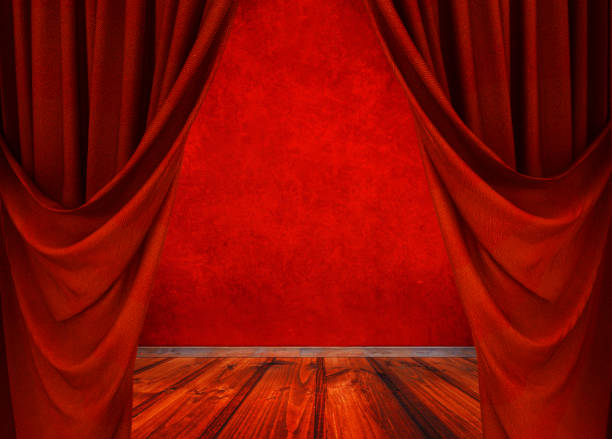 Stage Curtain, Red Stage Theater Curtain
