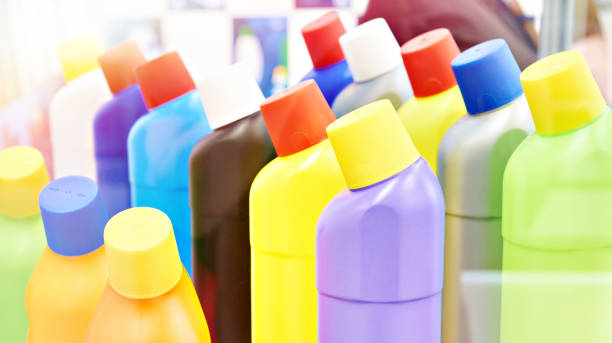 istock Plastic bottles for household chemicals 1484037760