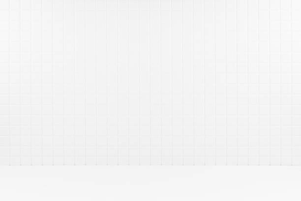 istock White abstract modern stage with tiny square ceramic tiles on wall and wood floor as empty interior, mockup for presentation cosmetic products, goods, design. Classic mosaic texture of porcelain tile. 1484045808