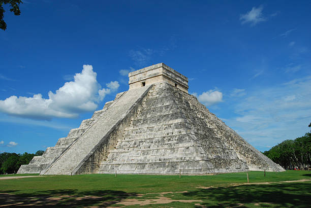 Mayan Temple of Kukulcan stock photo
