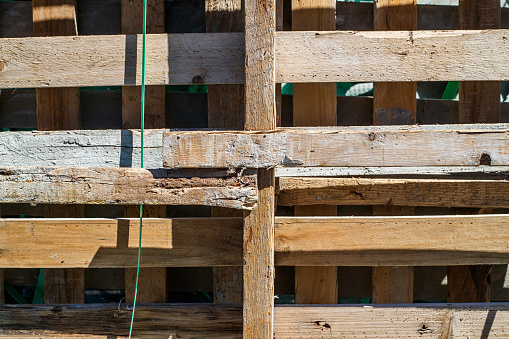 Plank wood.Crates