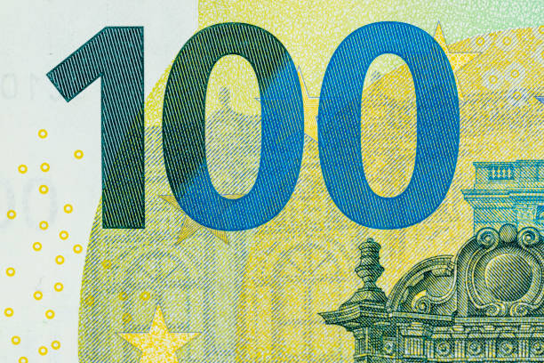 реквизиты сто евро европейская банкнота европейский союз - european union currency euro symbol currency paper currency стоковые фото и изображения