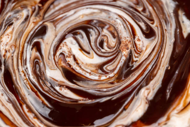 istock Fresh Yogurt with added chocolate for chocolate flavor 1484055430