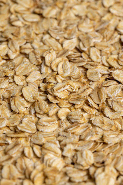 istock Poured a large amount of oat flakes close-up 1484056149