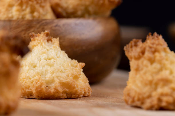 istock Small homemade coconut cookies made using coconut chips 1484056200