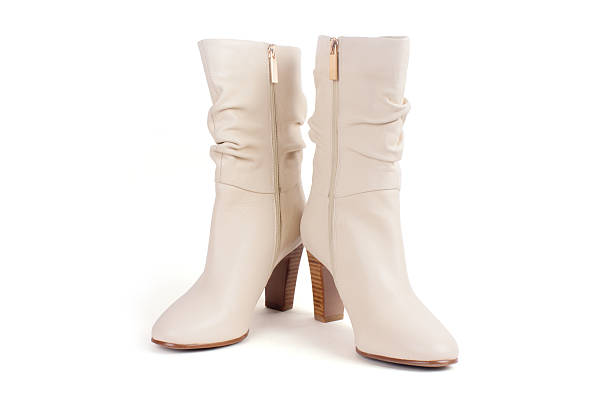 istock Elegant pair of sexy beige boots 148405779