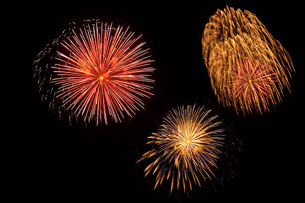 istock Three colorful fireworks bursts 148406944