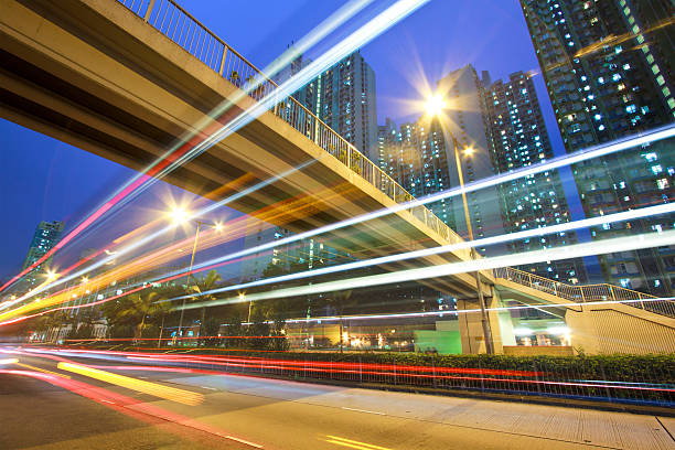 istock Traffic in Hong Kong downtown at night 148406963