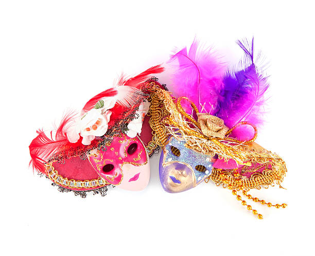 istock Painted Venice masks isolated on white 148407058