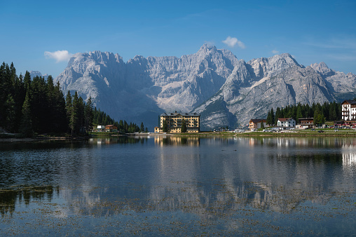 Lake Misurina in Summer, Dolomites, Italy