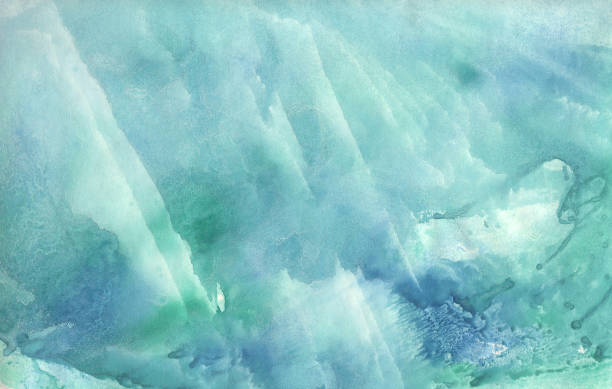 istock Abstract green blue watercolor background. Underwater watercolor backdrop. The color splashing on the paper. Watercolor background in nautical style It is a hand drawn. 1484088249
