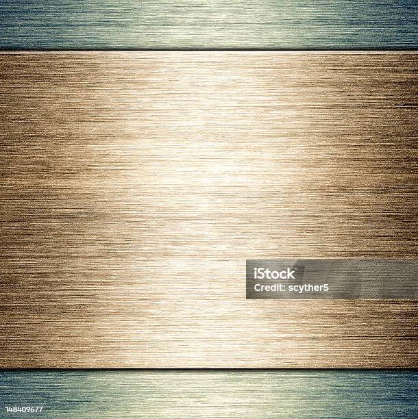 Brushed Metal Plate Template Background Stock Photo - Download Image Now - Abstract, Alloy, Aluminum